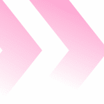 Two large, pink, gradient chevrons pointing right on a light gray background subtly evoke the sense of direction and control associated with remote desktop takeover.